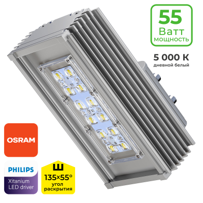 Уличный светодиодный светильник IO-STREET55 (S55S-5KPHOSSH135x55)